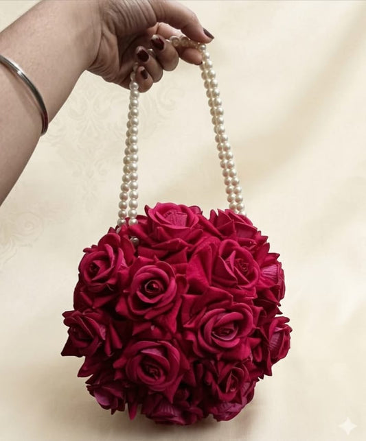 Handmade Crochet Puff Scrunchy - Classic Maroon