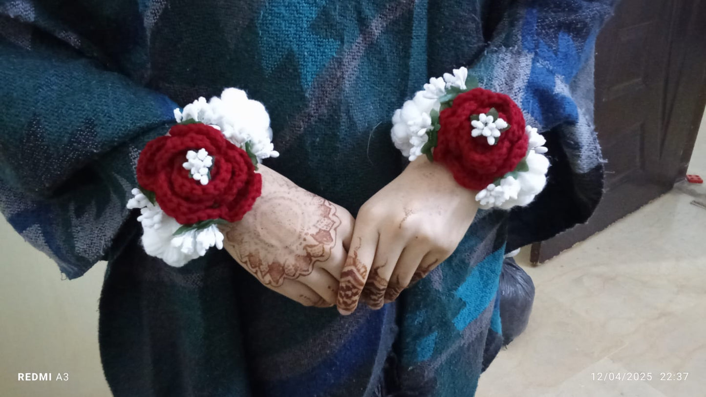 Handmade Crochet Puff Scrunchy - Classic Maroon